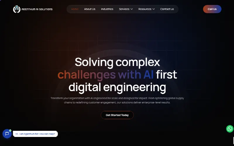A website for an AI-first digital engineering firm