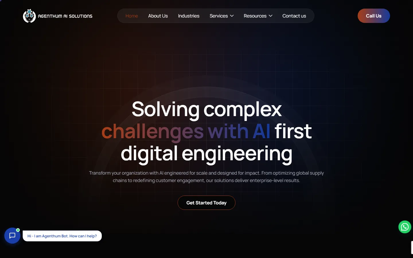 A website for an AI-first digital engineering firm