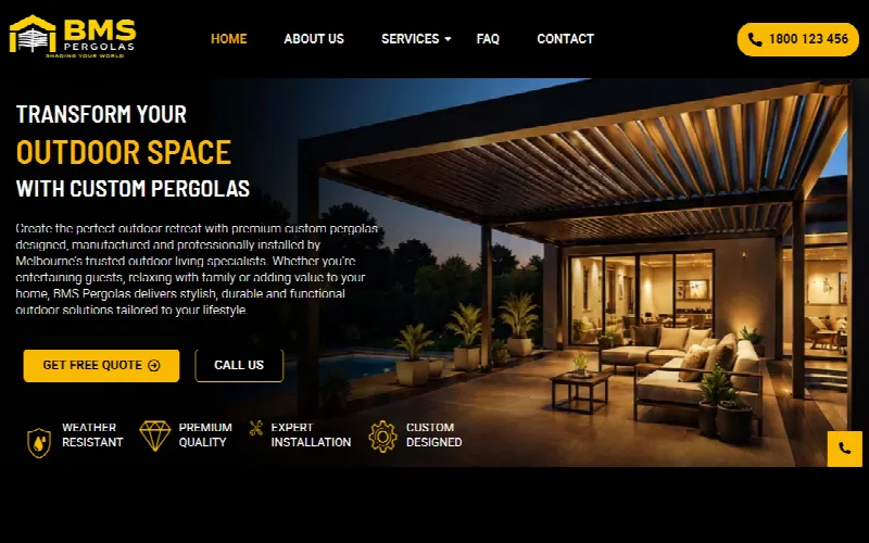 Selling custom outdoor living to Melbourne homeowners