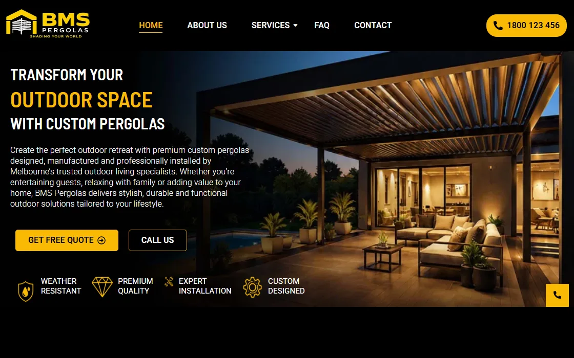Selling custom outdoor living to Melbourne homeowners