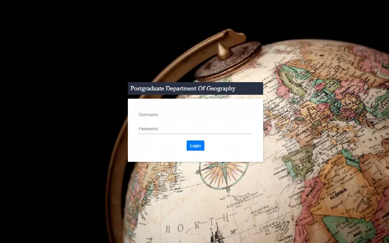 A portal for the Postgraduate Department of Geography