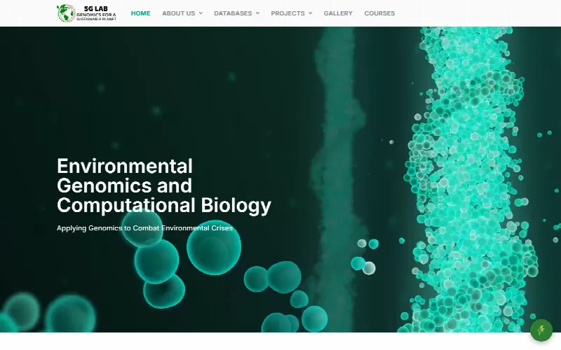 A research lab website that connects three genomics databases