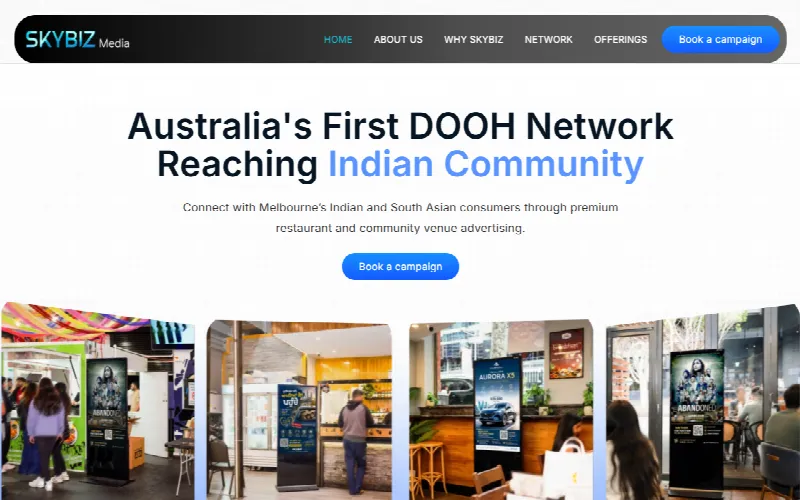 Launching Australia's first restaurant DOOH network for the Indian community